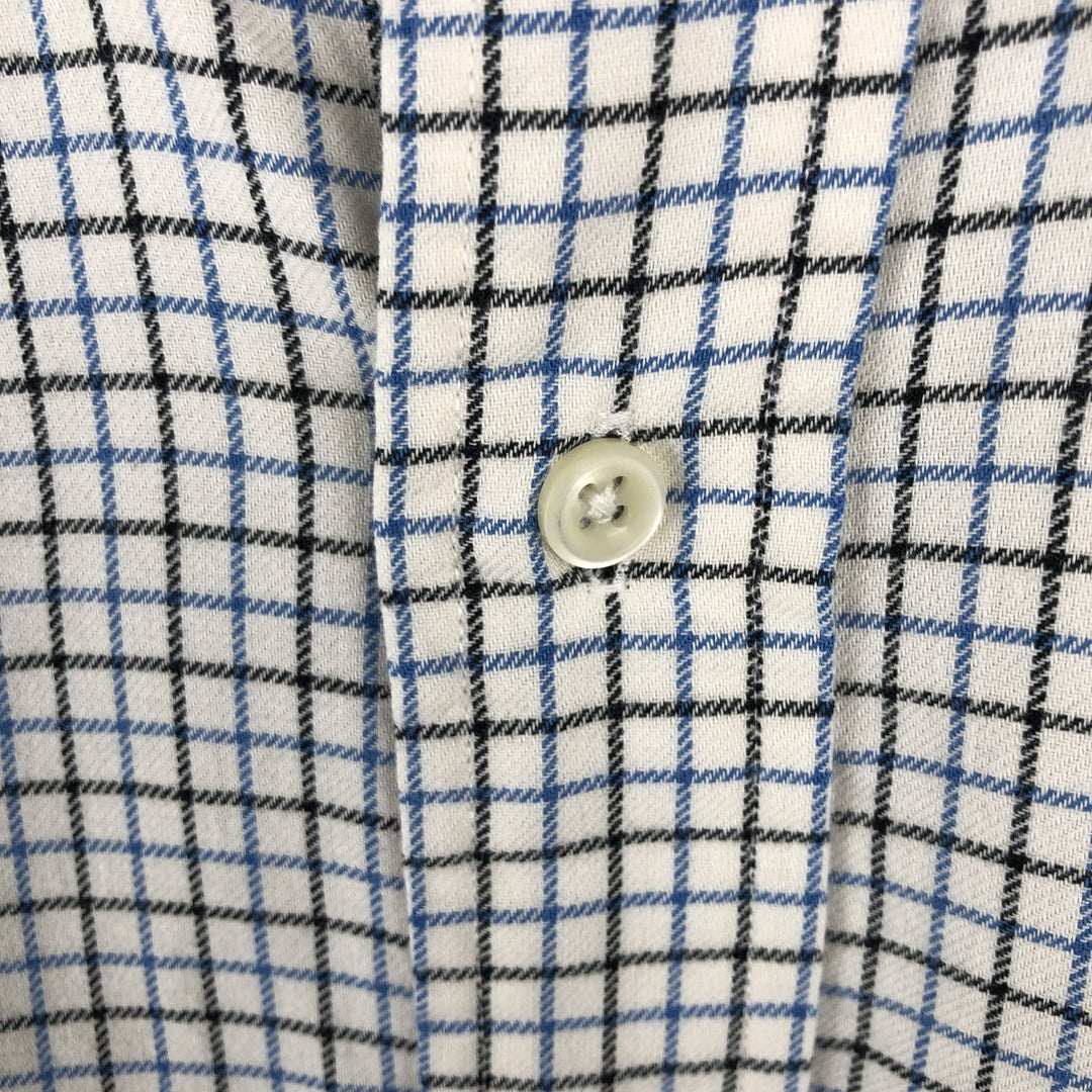 Ralph Lauren Classic Fit Long Sleeve Button Down Check Shirt, Men's Size L cotton white type Vintage Second Hand