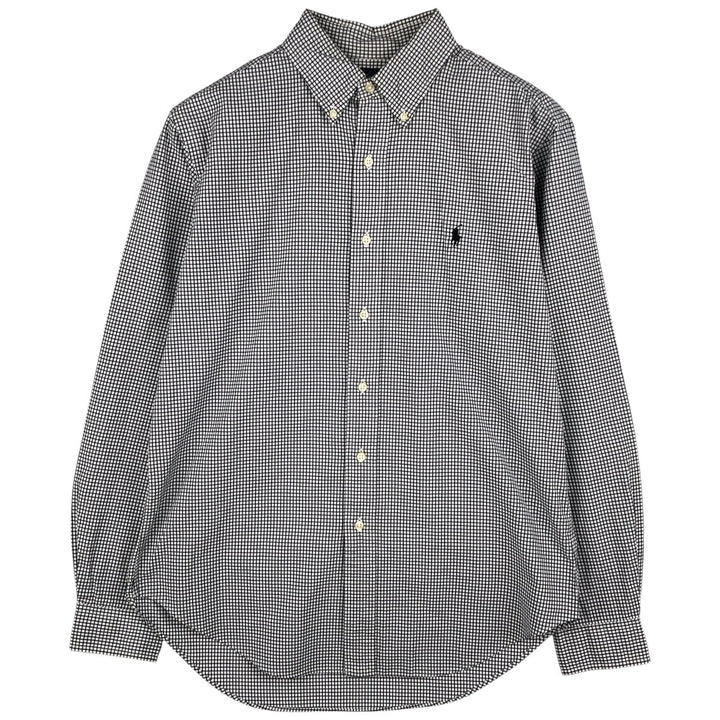 Ralph Lauren Classic Fit Long Sleeve Button Down Check Shirt Men's M cotton black type Vintage Second Hand