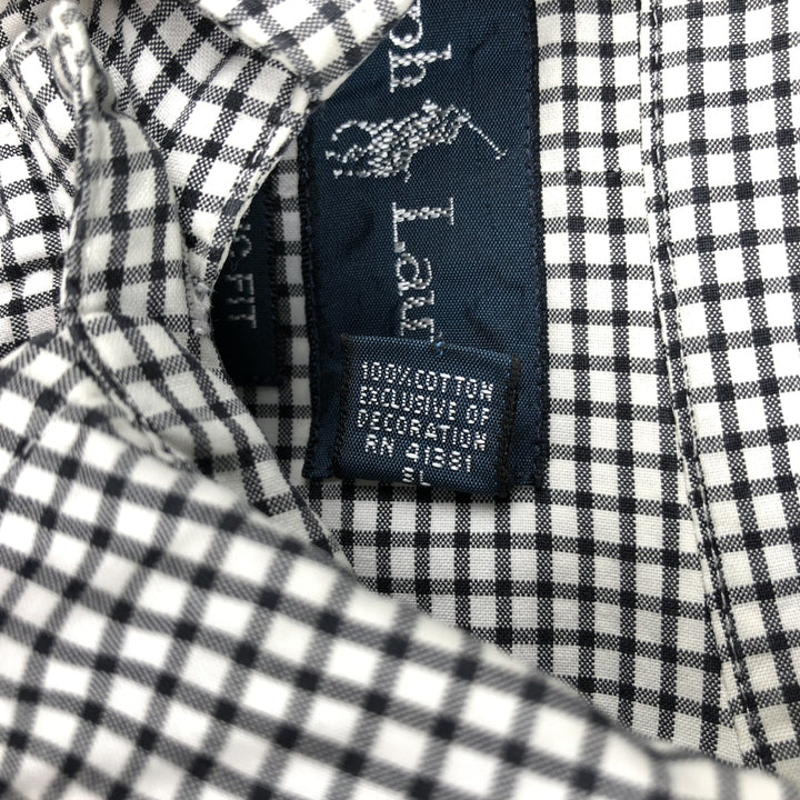Ralph Lauren Classic Fit Long Sleeve Button Down Check Shirt Men's M cotton black type Vintage Second Hand