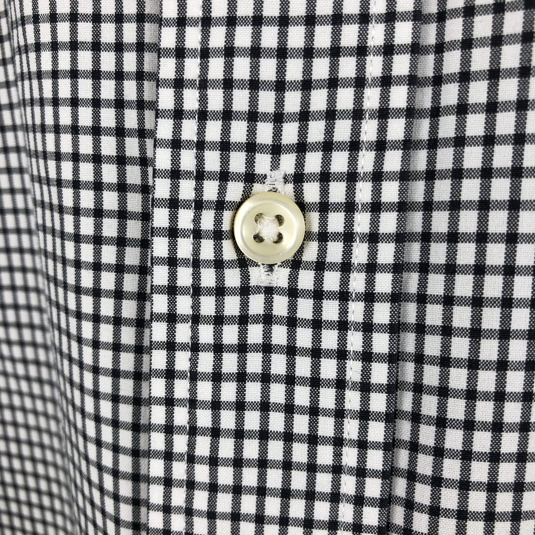 Ralph Lauren Classic Fit Long Sleeve Button Down Check Shirt Men's M cotton black type Vintage Second Hand