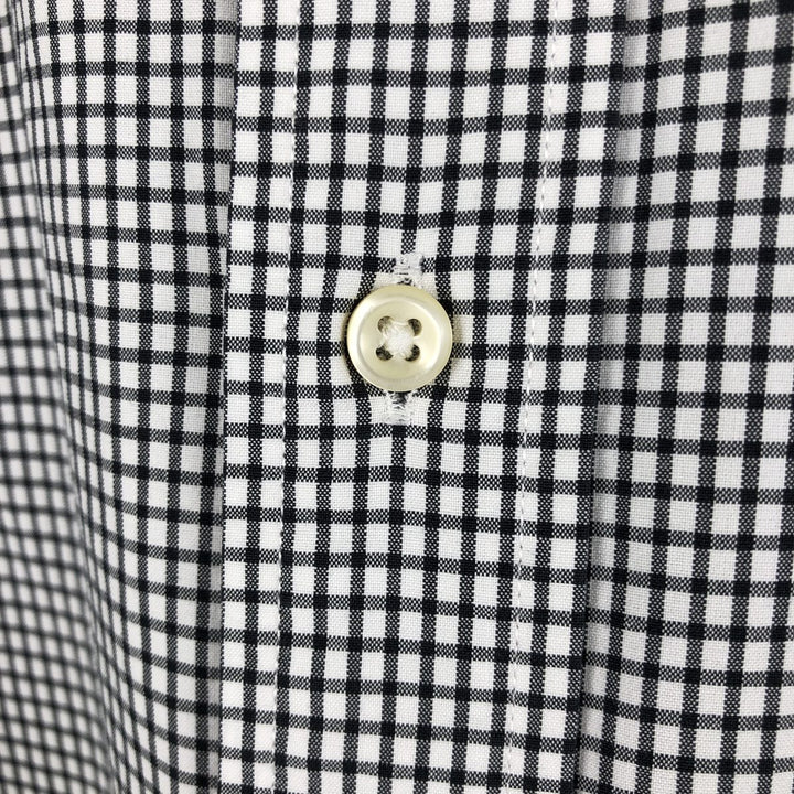 Ralph Lauren Classic Fit Long Sleeve Button Down Check Shirt Men's M cotton black type Vintage Second Hand