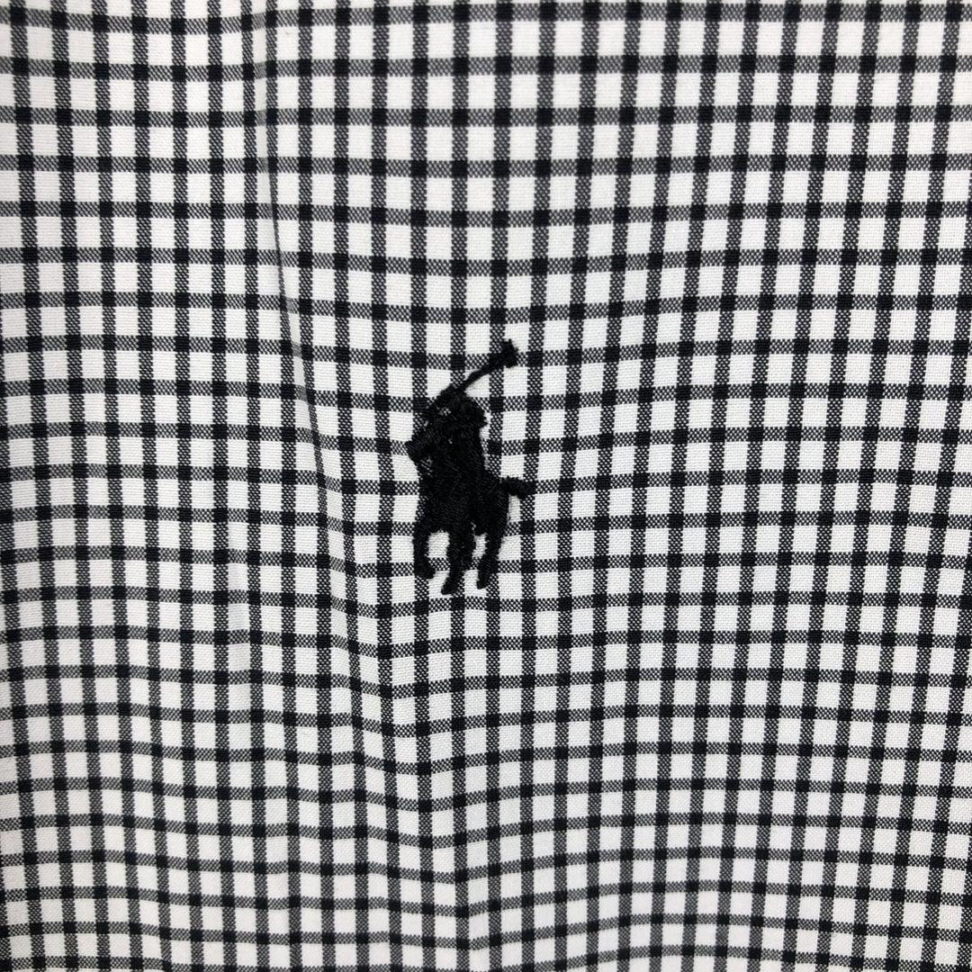 Ralph Lauren Classic Fit Long Sleeve Button Down Check Shirt Men's M cotton black type Vintage Second Hand