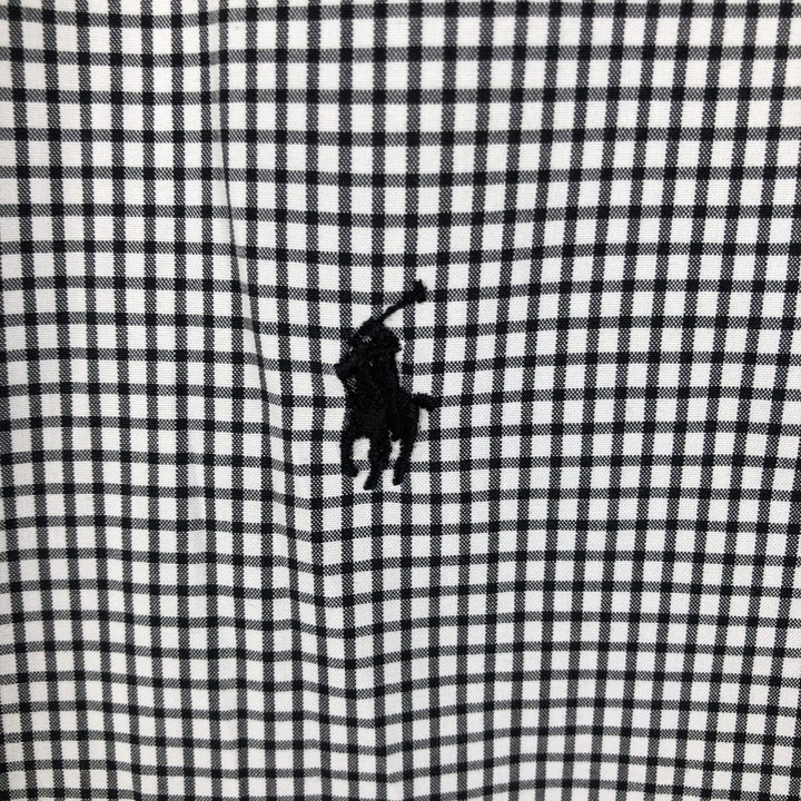 Ralph Lauren Classic Fit Long Sleeve Button Down Check Shirt Men's M cotton black type Vintage Second Hand