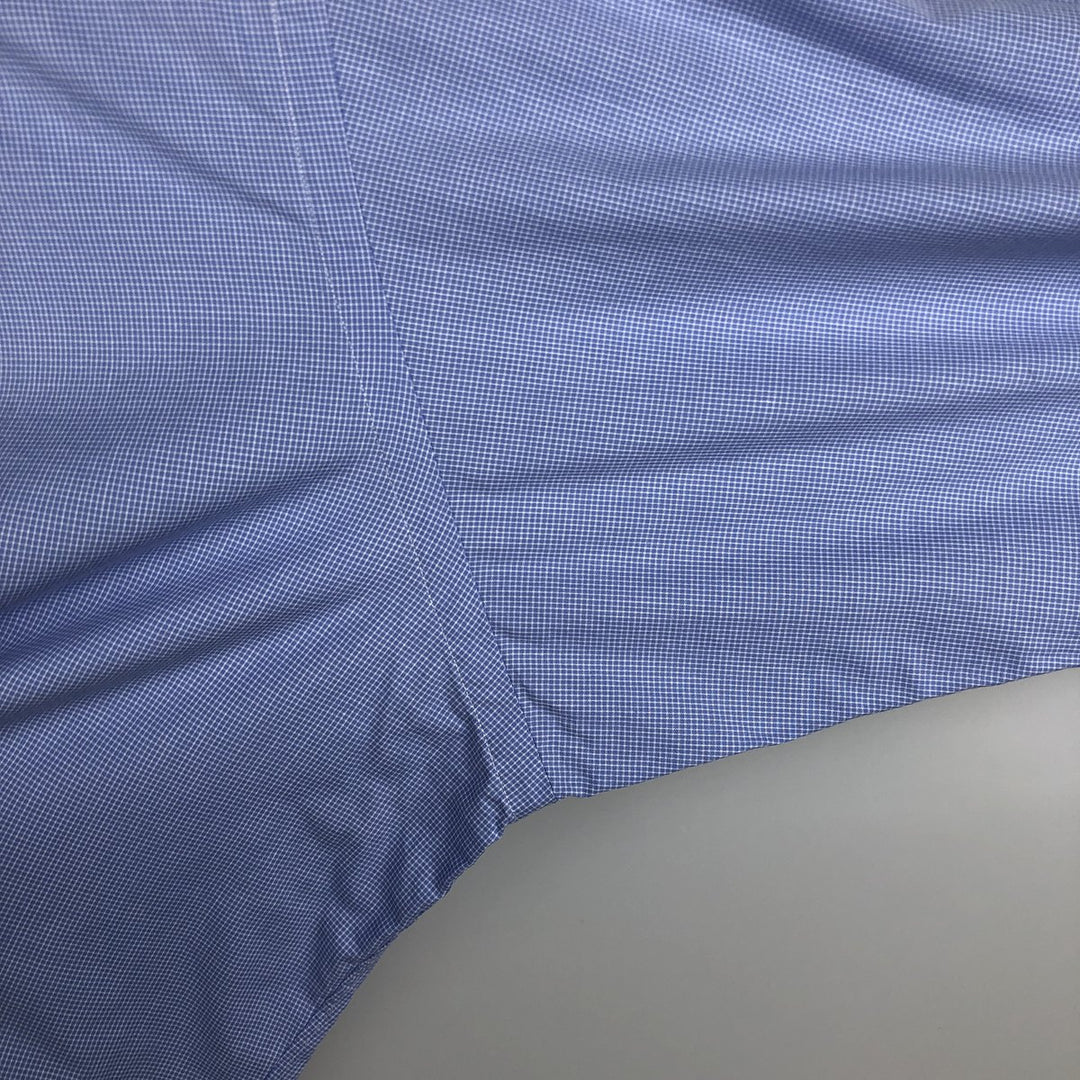 Ralph Lauren YARMOUTH Long Sleeve Button Down Check Shirt Men's XL cotton Blue type light blue Vintage Second Hand