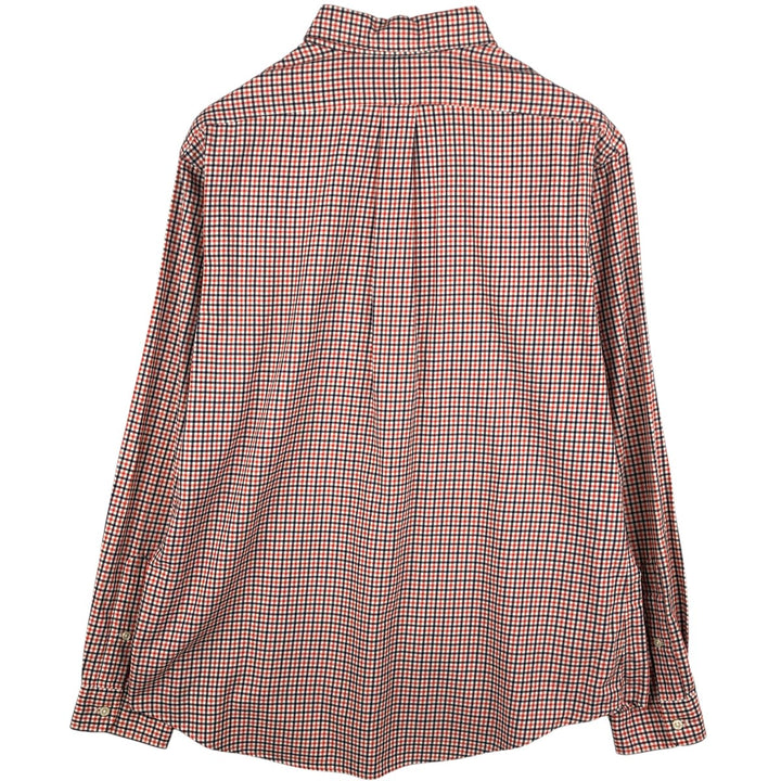 Ralph Lauren CUSTOM FIT long sleeve button down check shirt men's XL size cotton orange type Vintage Second Hand