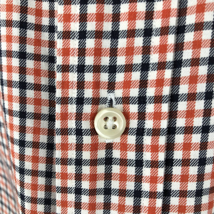 Ralph Lauren CUSTOM FIT long sleeve button down check shirt men's XL size cotton orange type Vintage Second Hand
