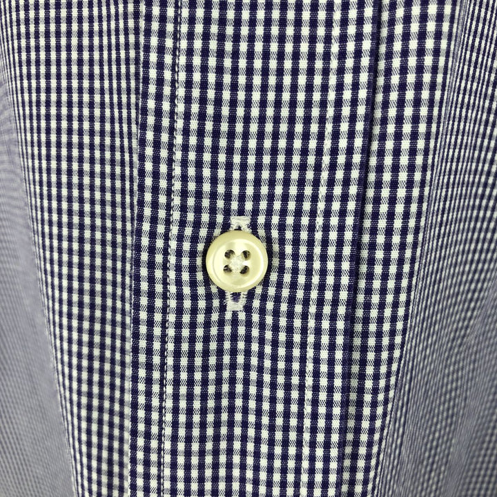 Ralph Lauren YARMOUTH Long Sleeve Button-Down Check Shirt, Men's Size L cotton purple type Vintage Second Hand