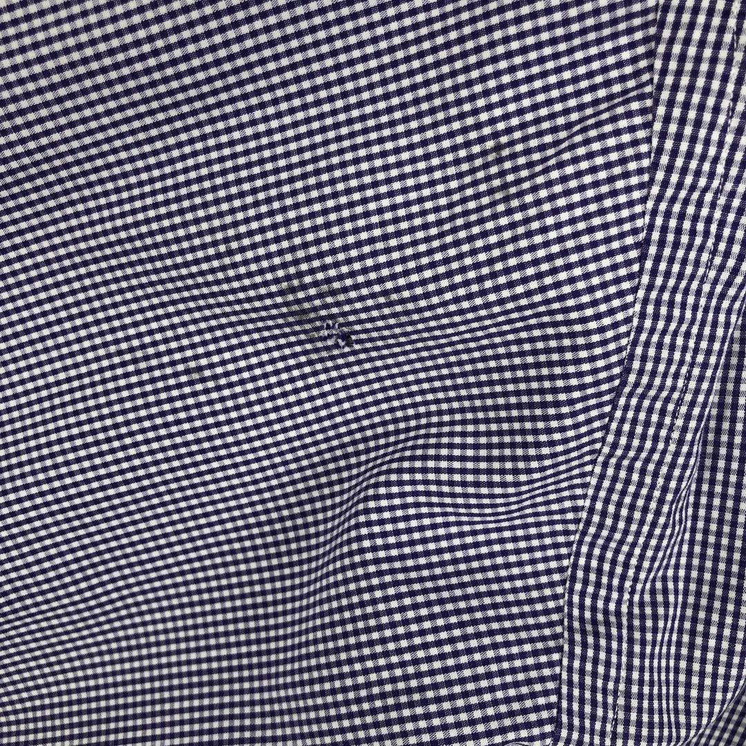 Ralph Lauren YARMOUTH Long Sleeve Button-Down Check Shirt, Men's Size L cotton purple type Vintage Second Hand