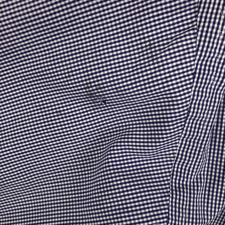 Ralph Lauren YARMOUTH Long Sleeve Button-Down Check Shirt, Men's Size L cotton purple type Vintage Second Hand