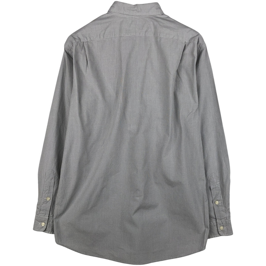 Ralph Lauren POLO by Ralph Lauren CHAPMAN long-sleeved cotton check shirt, men's size M cotton gray type Vintage Second Hand