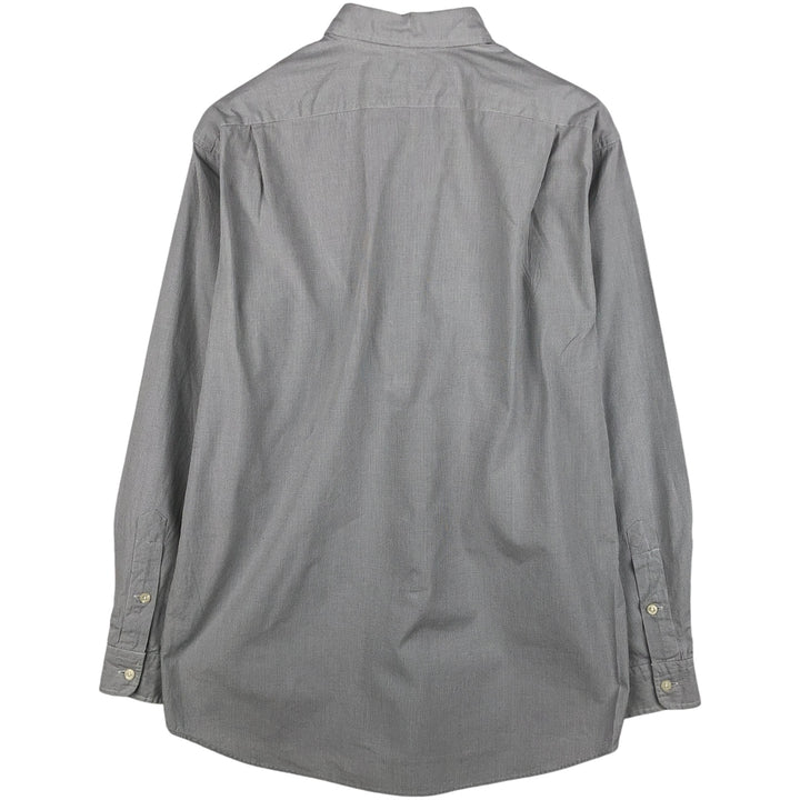 Ralph Lauren POLO by Ralph Lauren CHAPMAN long-sleeved cotton check shirt, men's size M cotton gray type Vintage Second Hand