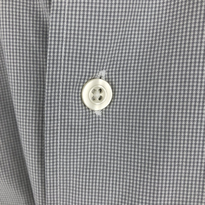 Ralph Lauren POLO by Ralph Lauren CHAPMAN long-sleeved cotton check shirt, men's size M cotton gray type Vintage Second Hand
