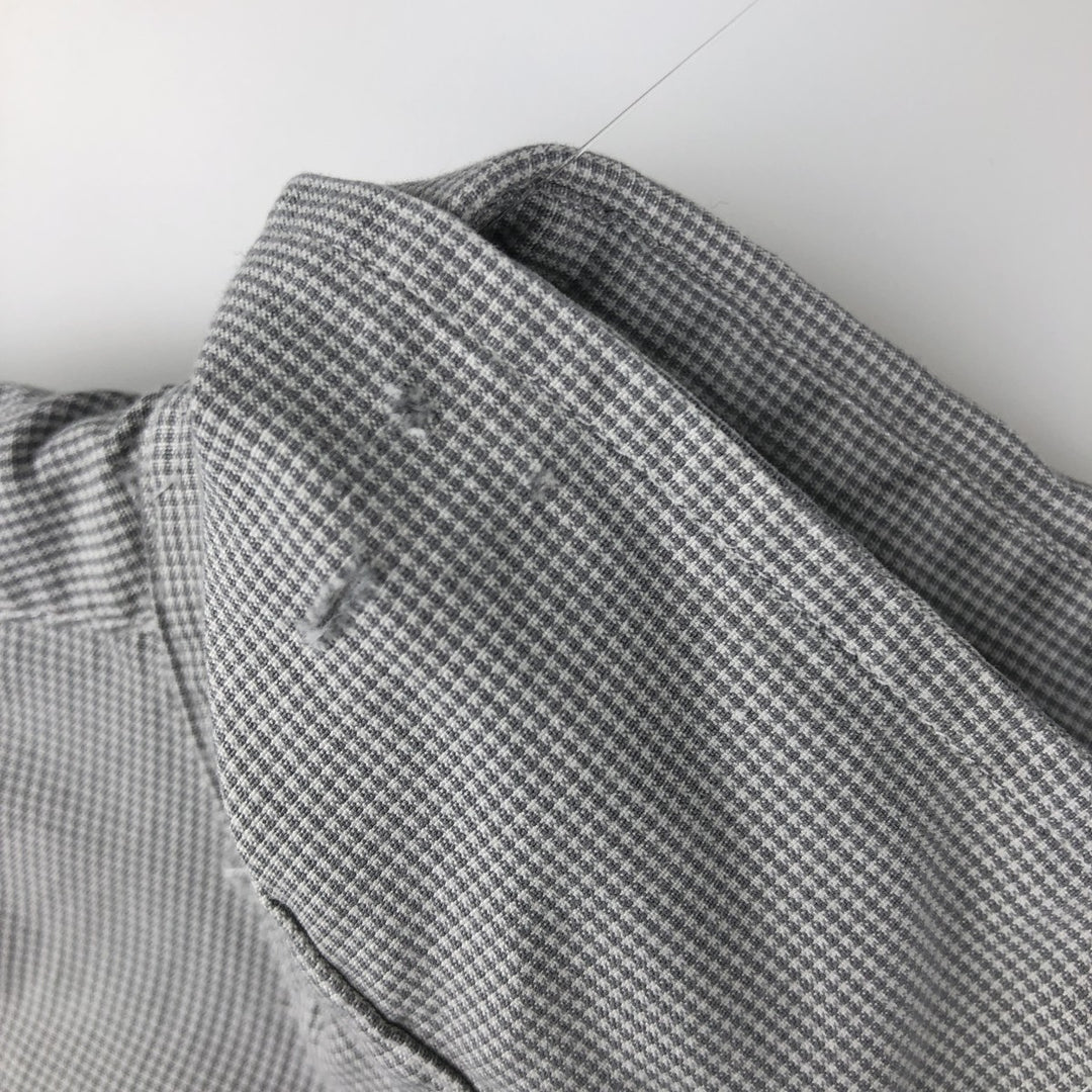 Ralph Lauren POLO by Ralph Lauren CHAPMAN long-sleeved cotton check shirt, men's size M cotton gray type Vintage Second Hand
