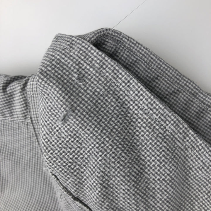 Ralph Lauren POLO by Ralph Lauren CHAPMAN long-sleeved cotton check shirt, men's size M cotton gray type Vintage Second Hand