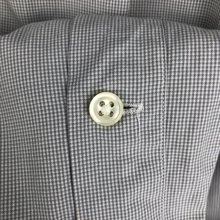 Ralph Lauren POLO by Ralph Lauren CHAPMAN long-sleeved cotton check shirt, men's size M cotton gray type Vintage Second Hand