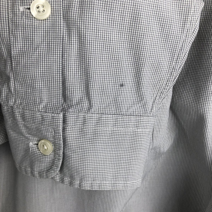 Ralph Lauren POLO by Ralph Lauren CHAPMAN long-sleeved cotton check shirt, men's size M cotton gray type Vintage Second Hand