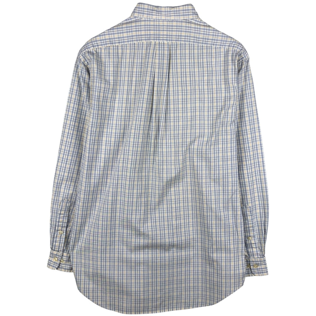 Ralph Lauren YARMOUTH Long Sleeve Button-Down Check Shirt, Men's Size M cotton white type Vintage Second Hand