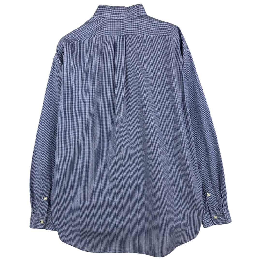 Ralph Lauren BLAKE long sleeve button down check shirt, men's size L cotton blue type Vintage Second Hand