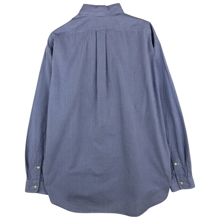 Ralph Lauren BLAKE long sleeve button down check shirt, men's size L cotton blue type Vintage Second Hand