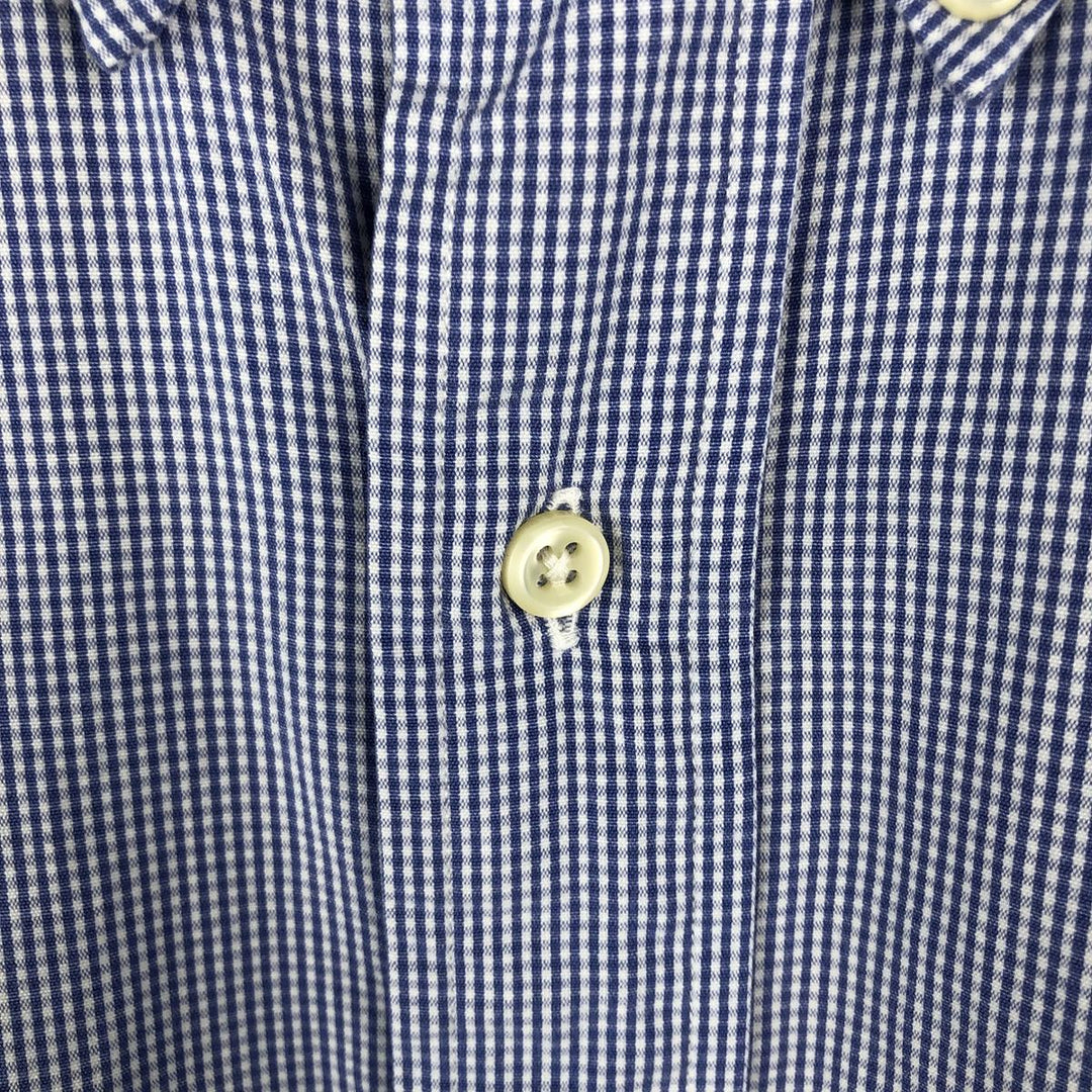 Ralph Lauren BLAKE long sleeve button down check shirt, men's size L cotton blue type Vintage Second Hand