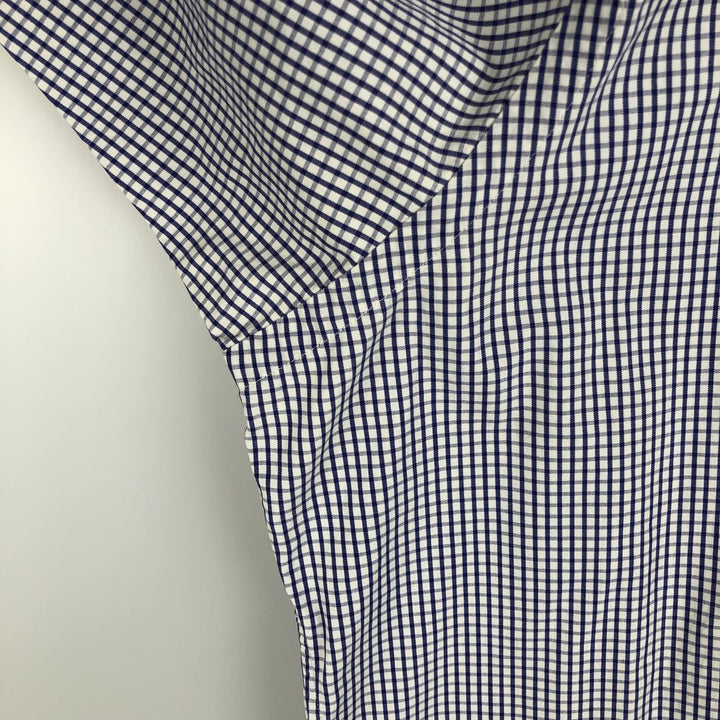 Ralph Lauren YARMOUTH Long Sleeve Button-Down Check Shirt, Men's Size L cotton Purple type blue-purple Vintage Second Hand