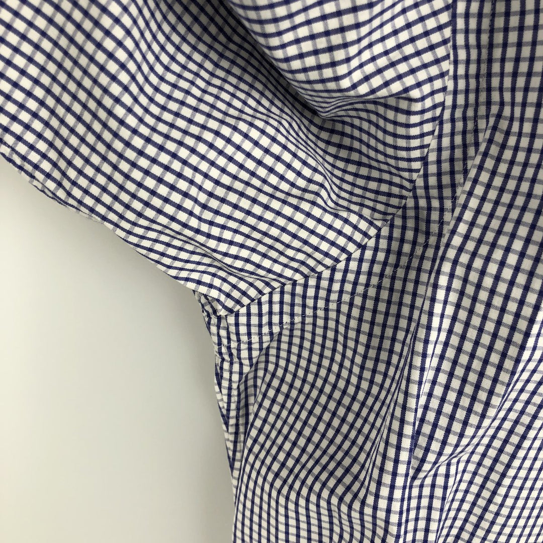 Ralph Lauren YARMOUTH Long Sleeve Button-Down Check Shirt, Men's Size L cotton Purple type blue-purple Vintage Second Hand