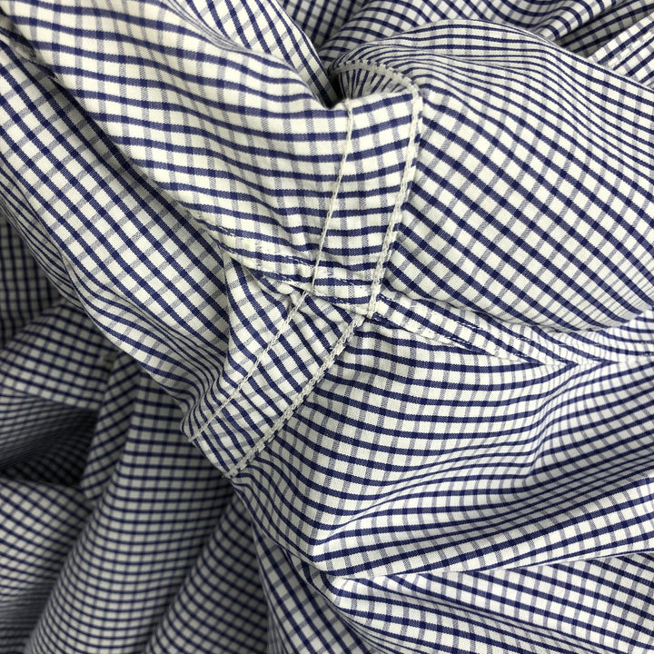 Ralph Lauren YARMOUTH Long Sleeve Button-Down Check Shirt, Men's Size L cotton Purple type blue-purple Vintage Second Hand
