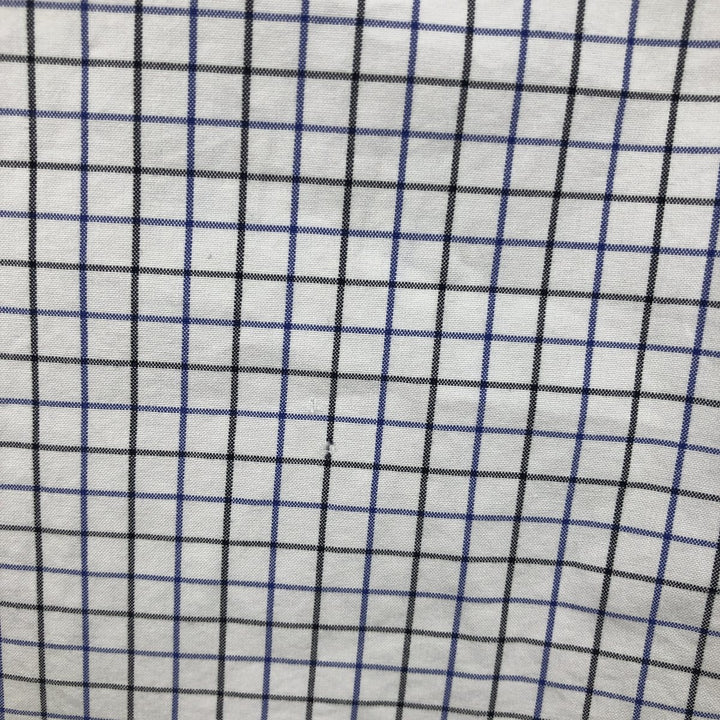 Ralph Lauren CUSTOM FIT long sleeve button down check shirt, men's size L cotton white type Vintage Second Hand