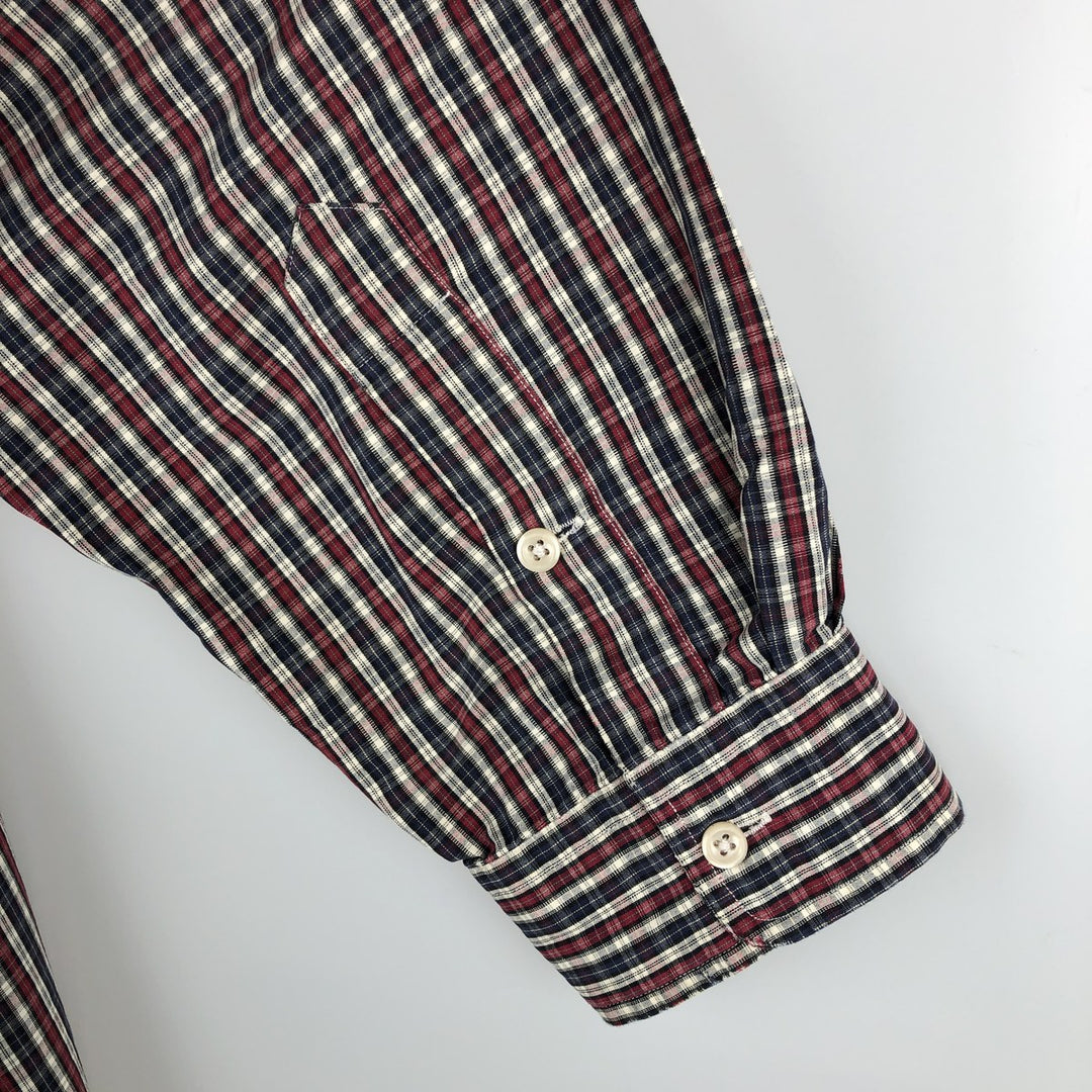 Ralph Lauren MARLOWE Long Sleeve Button-Down Check Shirt, Men's XL cotton white type Vintage Second Hand