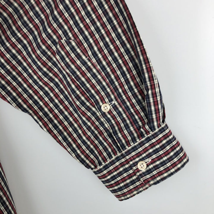 Ralph Lauren MARLOWE Long Sleeve Button-Down Check Shirt, Men's XL cotton white type Vintage Second Hand