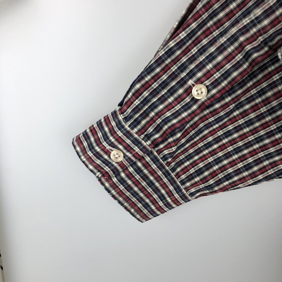 Ralph Lauren MARLOWE Long Sleeve Button-Down Check Shirt, Men's XL cotton white type Vintage Second Hand