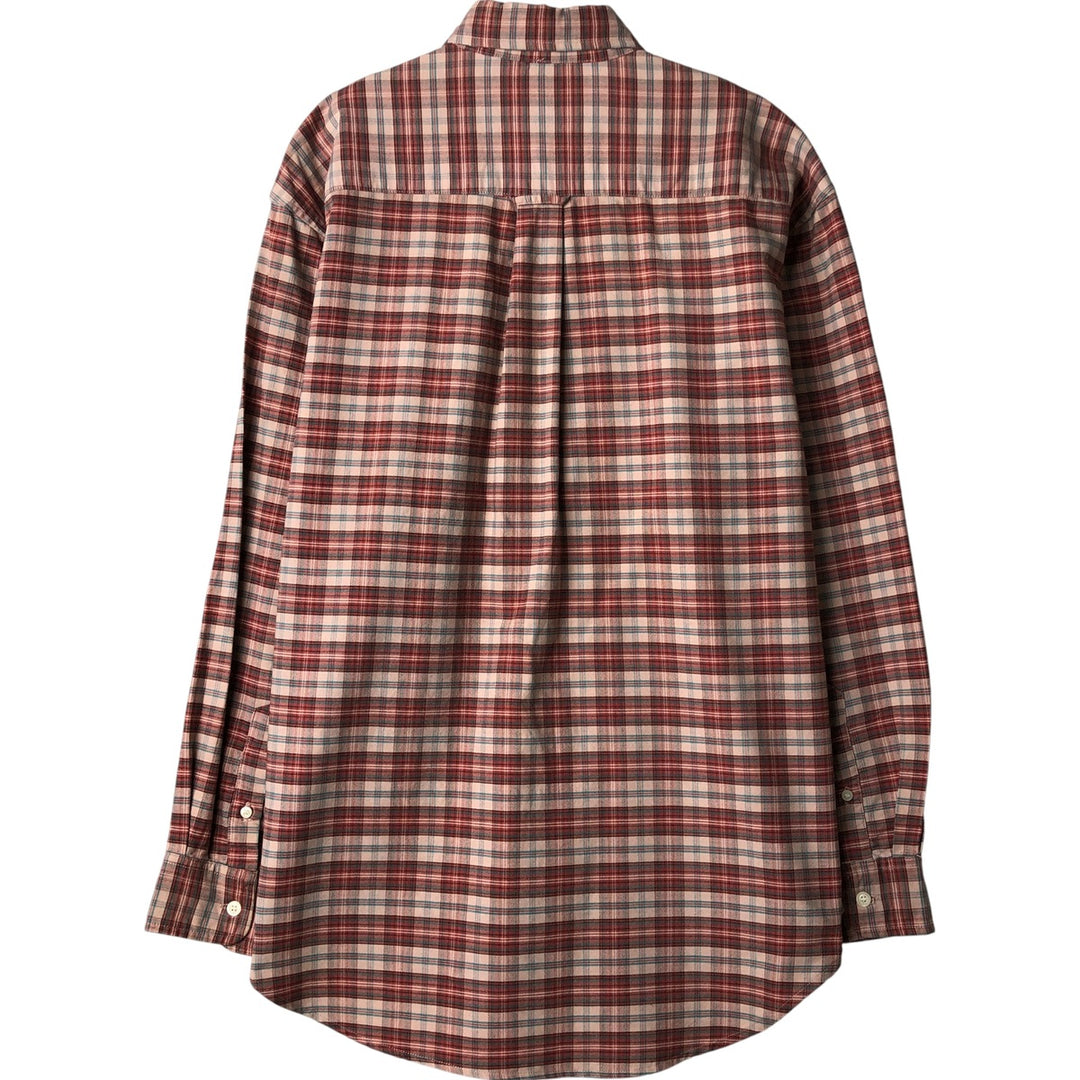 90'S GAP Vintage Long Sleeve Button-Down Check Shirt, Men's Size Medium cotton pink type Vintage Second Hand