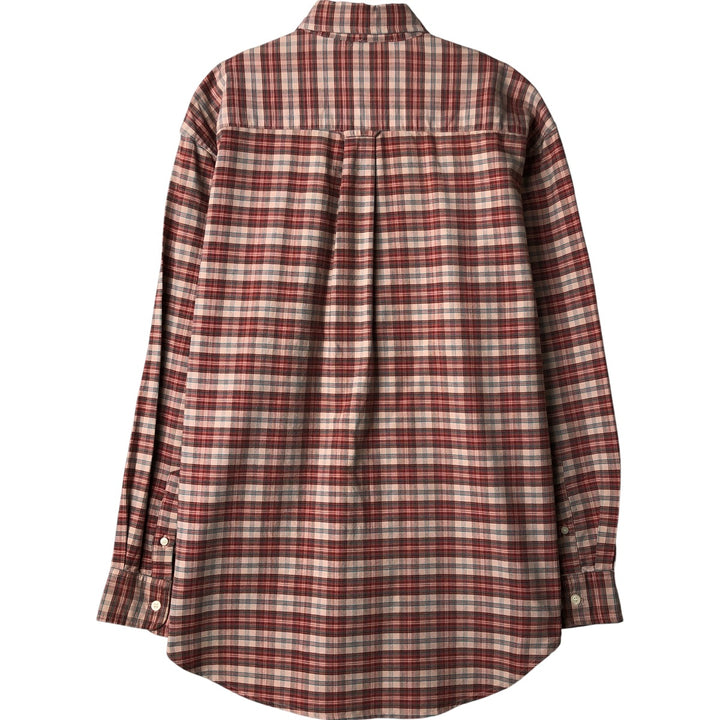 90'S GAP Vintage Long Sleeve Button-Down Check Shirt, Men's Size Medium cotton pink type Vintage Second Hand