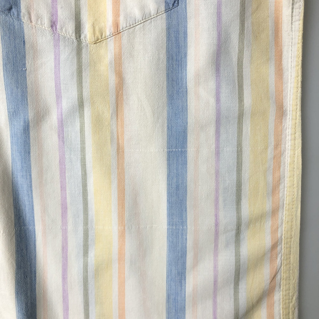 90'S GAP Vintage Long Sleeve Button-Down Striped Shirt, Men's Size Medium cotton white type Vintage Second Hand