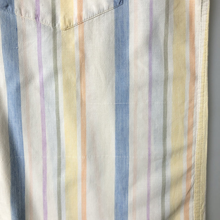 90'S GAP Vintage Long Sleeve Button-Down Striped Shirt, Men's Size Medium cotton white type Vintage Second Hand