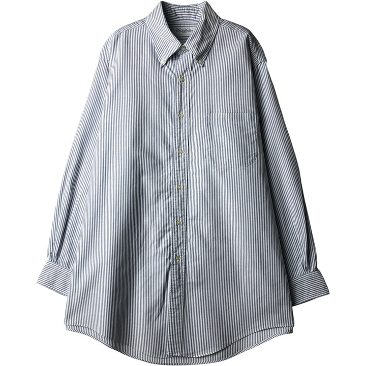 Brooks Brothers Long Sleeve Button-Down Striped Shirt Made in USA Men's Size L cotton blue type Vintage Second Hand