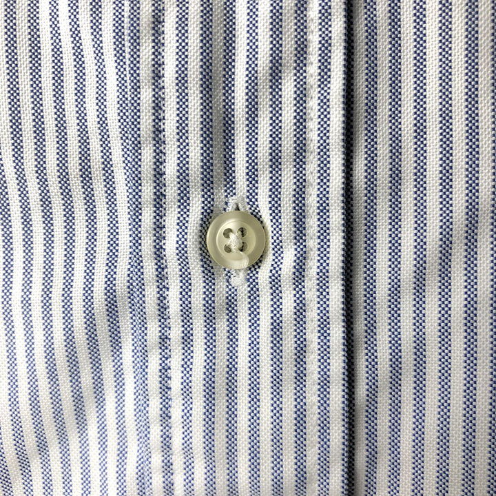 Brooks Brothers Long Sleeve Button-Down Striped Shirt Made in USA Men's Size L cotton blue type Vintage Second Hand