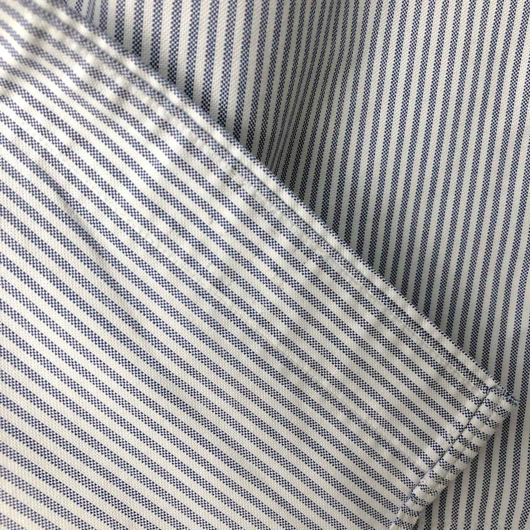 Brooks Brothers Long Sleeve Button-Down Striped Shirt Made in USA Men's Size L cotton blue type Vintage Second Hand