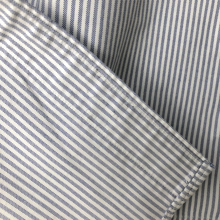 Brooks Brothers Long Sleeve Button-Down Striped Shirt Made in USA Men's Size L cotton blue type Vintage Second Hand