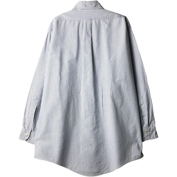 Brooks Brothers Long Sleeve Button-Down Striped Shirt Made in USA Men's Size L cotton white type Vintage Second Hand
