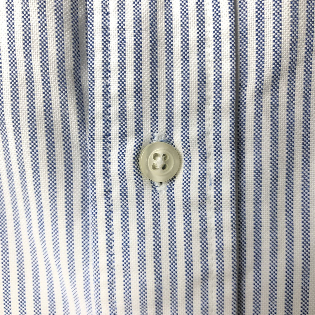 Brooks Brothers Long Sleeve Button-Down Striped Shirt Made in USA Men's Size L cotton white type Vintage Second Hand