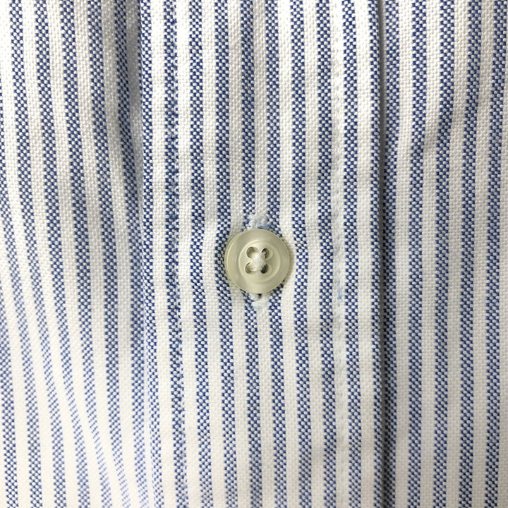 Brooks Brothers Long Sleeve Button-Down Striped Shirt Made in USA Men's Size L cotton white type Vintage Second Hand