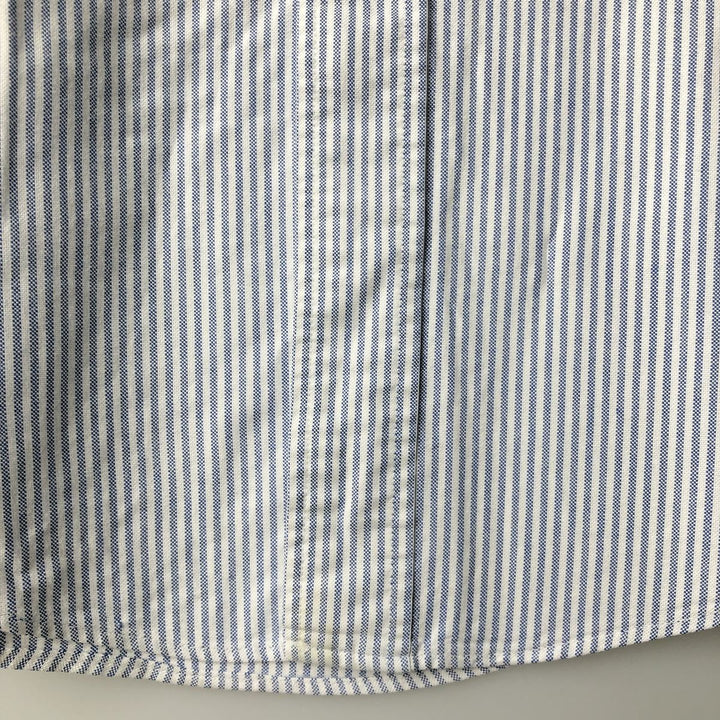Brooks Brothers Long Sleeve Button-Down Striped Shirt Made in USA Men's Size L cotton white type Vintage Second Hand