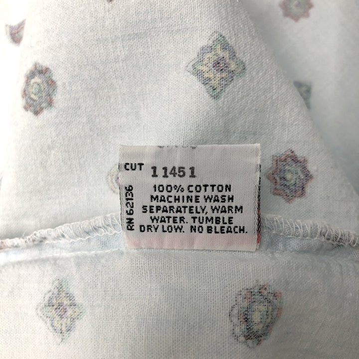 Vintage 90'S Guess by Georges Marciano all-over paisley pattern long-sleeved chambray shirt, made in the USA, size M, men's. cotton Blue type light blue Vintage Second Hand