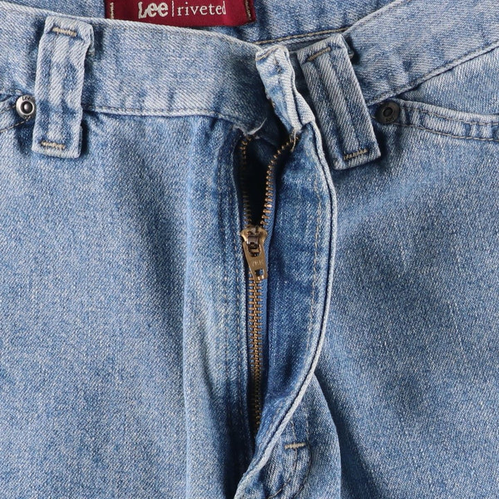 Vintage 90'S Lee RIVETED denim painter pants, women's size L (w30). unclear blue type Vintage Second Hand