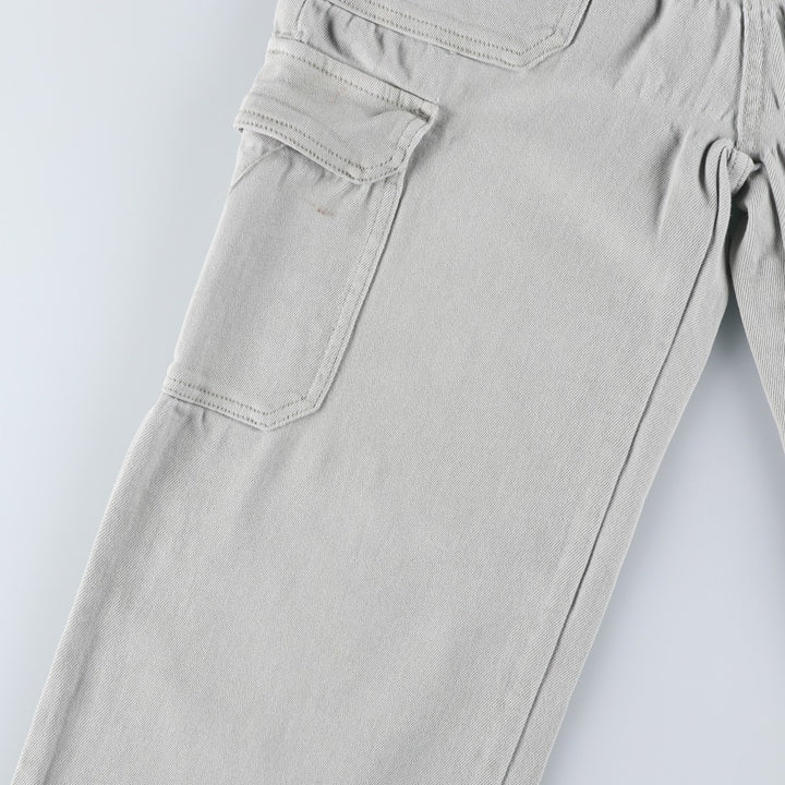 Vibrant Flare Cut Denim Cargo Pants, Women's Size M (W26) cotton gray type Vintage Second Hand