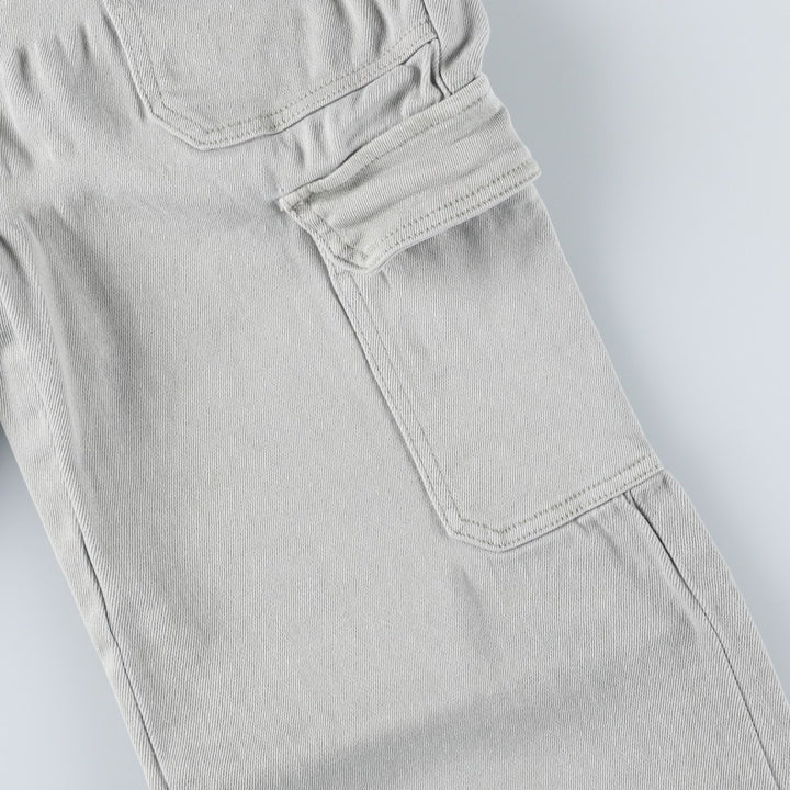 Vibrant Flare Cut Denim Cargo Pants, Women's Size M (W26) cotton gray type Vintage Second Hand