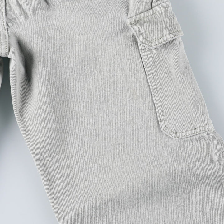 Vibrant Flare Cut Denim Cargo Pants, Women's Size M (W26) cotton gray type Vintage Second Hand
