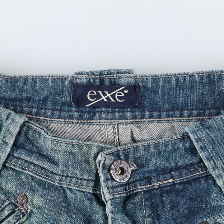 exxe Patchwork Straight Denim Pants, Women's Size L (W29) cotton blue type Vintage Second Hand