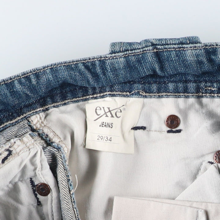 exxe Patchwork Straight Denim Pants, Women's Size L (W29) cotton blue type Vintage Second Hand